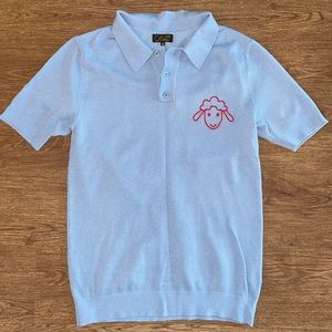 Le Mont St Michel polo sweater blue M